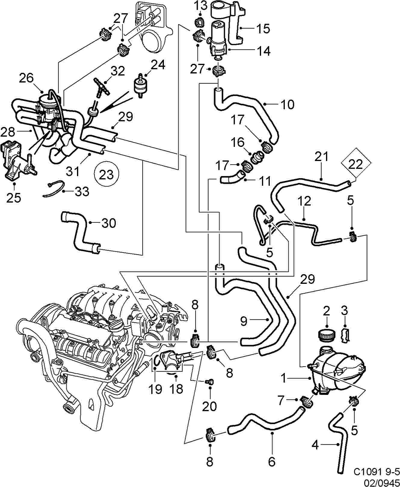 Coolant Expansion Tank Cap - 32021893