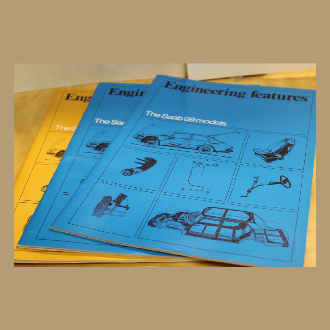 Vintage Saab 99 Engineering Features Booklet – Dealership Sales Training Material