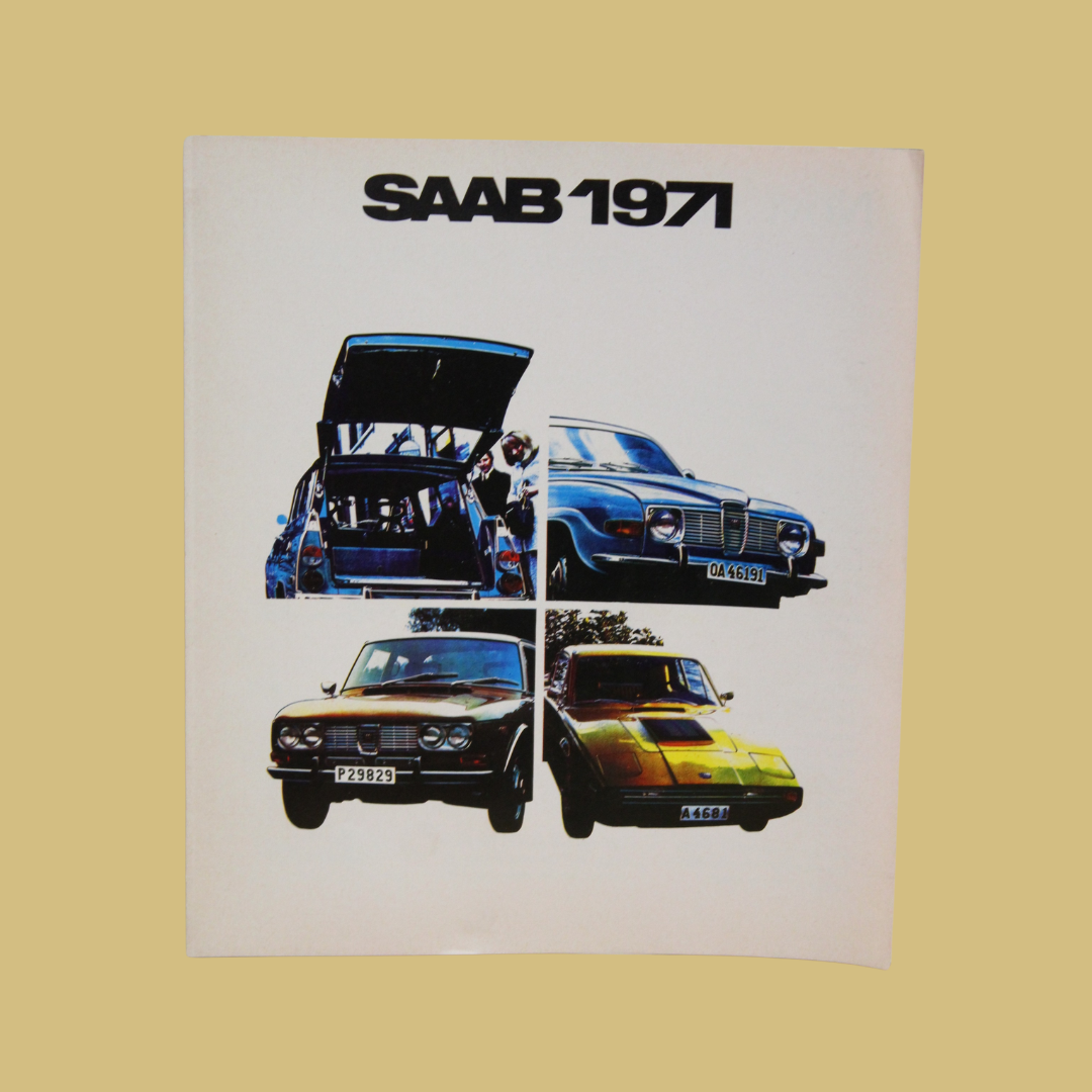 Vintage Saab 1971 Brochure – Original Dealer Marketing Material