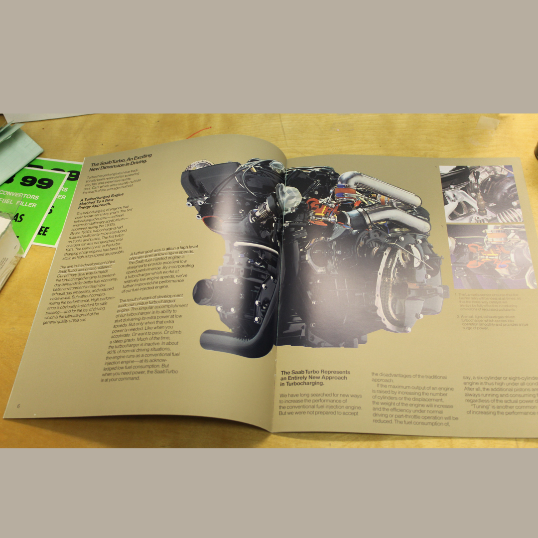 Vintage Saab 99 Turbo Exposé Brochure – Factory Engineering, Testing & Performance Guide