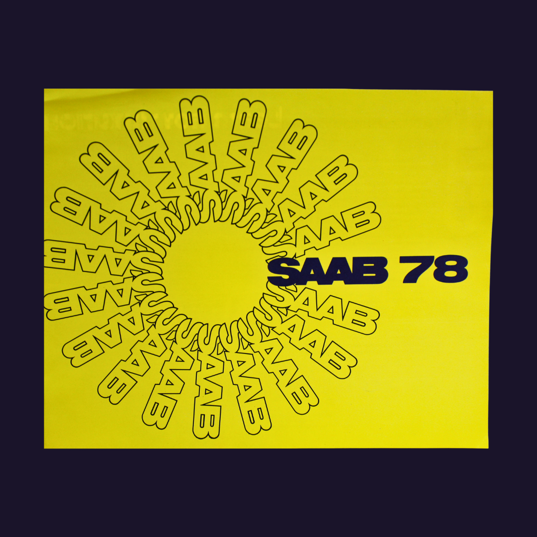 Vintage Saab 78 Turbo Dealer Sales Brochure