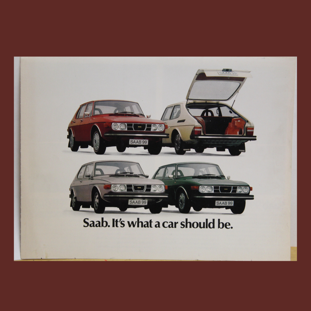 Vintage Saab 99 Brochure – "Saab. It’s What a Car Should Be." Collector’s Edition